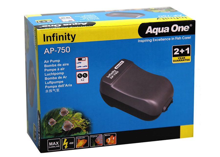 Aqua One AP750 Air Pump 2 Outlet 2x200L/HR
