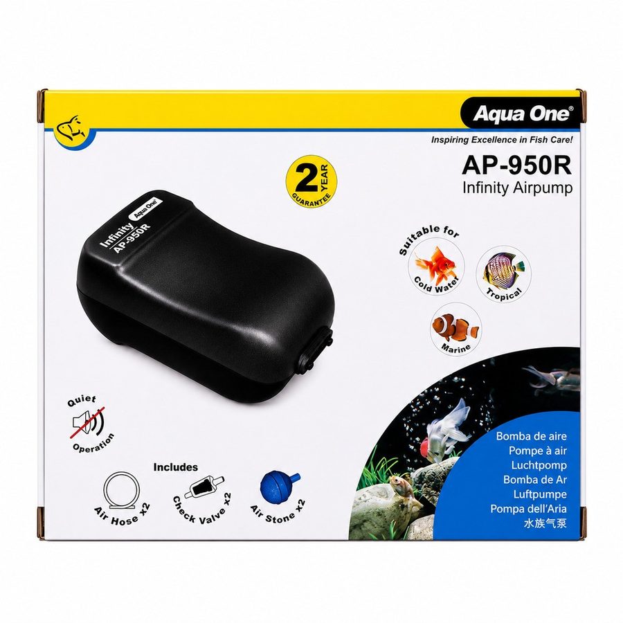 Aqua One AP950 Air pump 2 Outlet 2x280L/HR