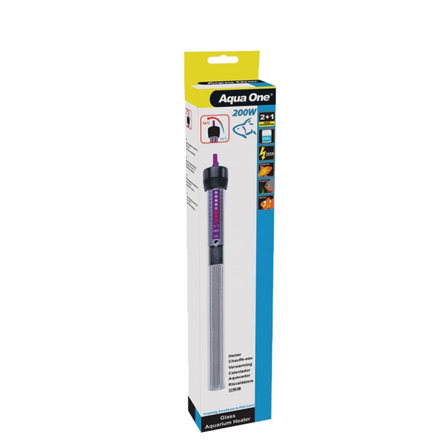 Aqua One Glass Water Heater 200w
