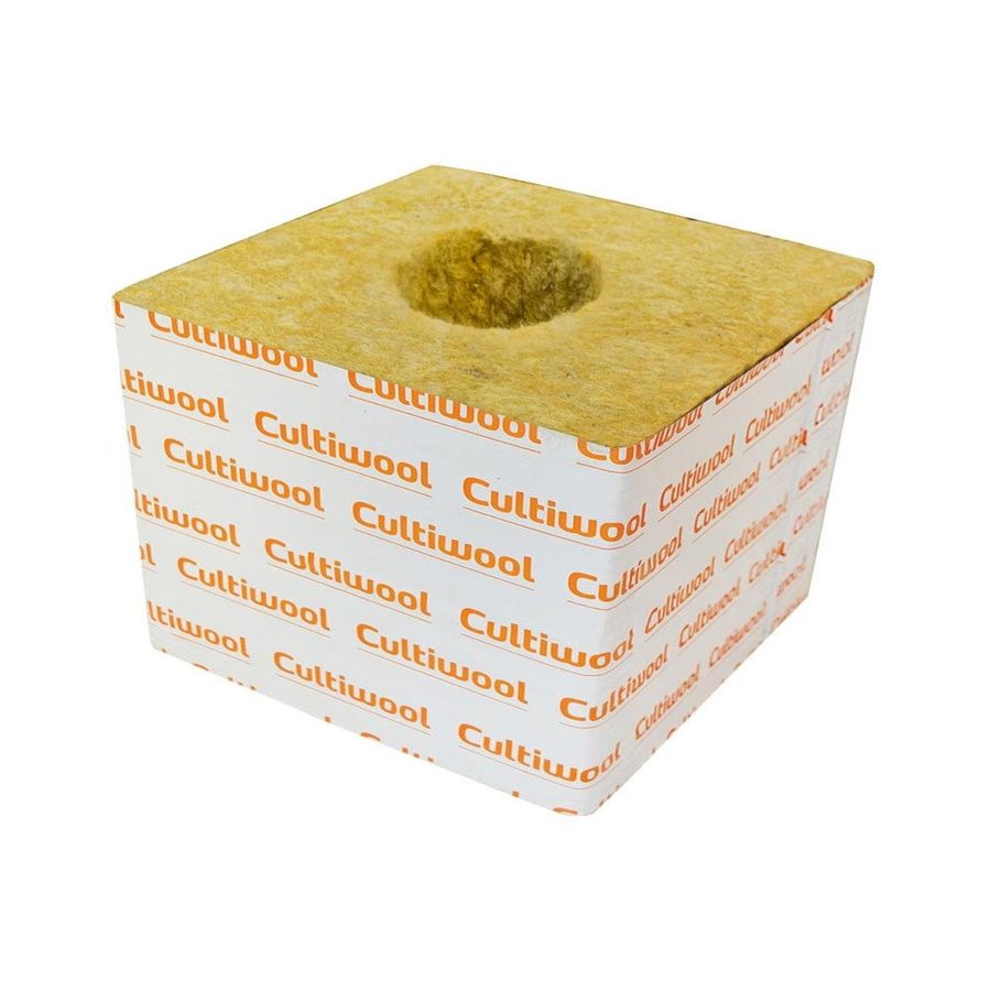 Cultiwool 150mm x 150mm Stonewool Cube with hole ( Hugo )