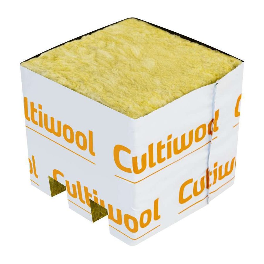 Cultiwool 75mm x 75mm Stonewool Cube (No Hole)