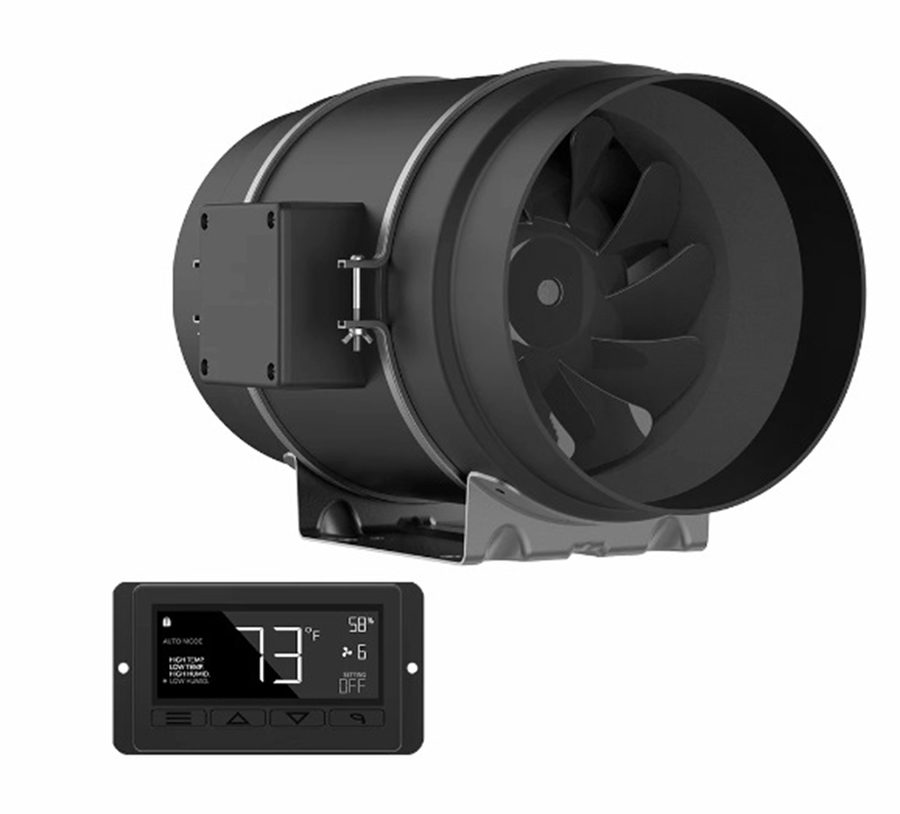 EC Plastic Inline Fan 4' 100mm W/Controller