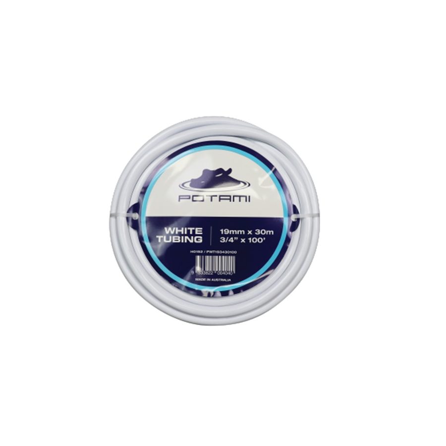 Potami White Tubing 19mm x 30M / 100ft